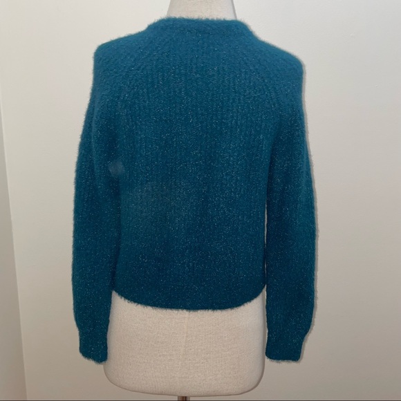 Anthropologie green Sleeping On Snow Northbound Eyelash open front Cardigan XS - Picture 6 of 11